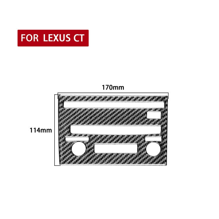 Car Carbon Fiber CD Panel C Decorative Sticker for Lexus CT 2011-2017, Right Drive, CD Panel C, Right Drive