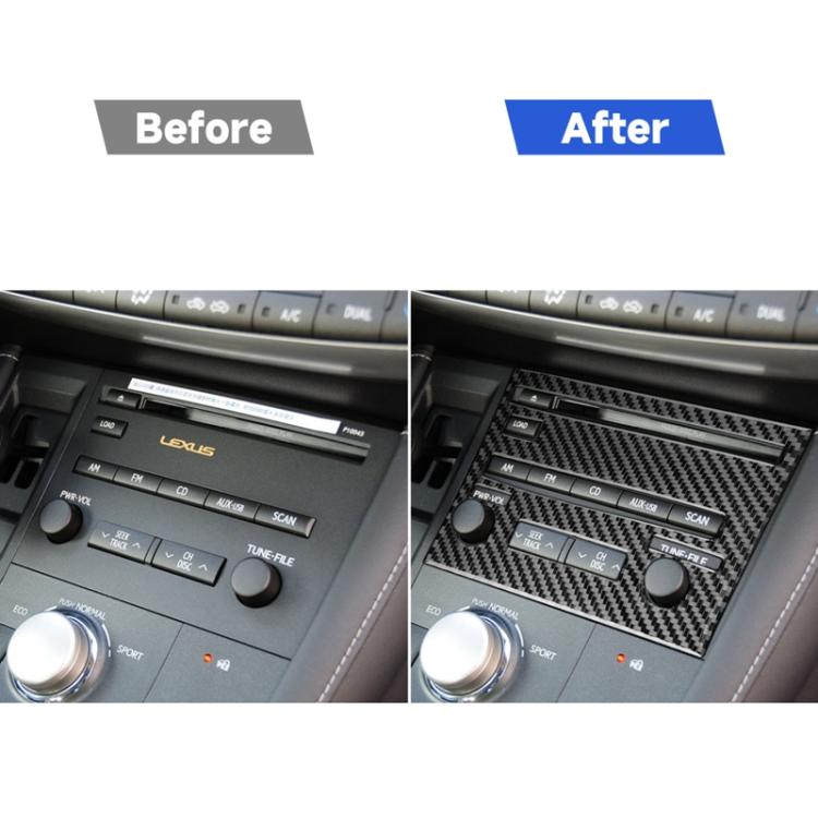 Car Carbon Fiber CD Panel C Decorative Sticker for Lexus CT 2011-2017, Left Drive, CD Panel C, Left Drive
