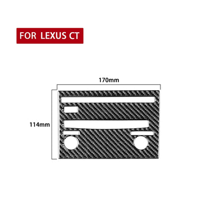 Car Carbon Fiber CD Panel B Decorative Sticker for Lexus CT 2011-2017, Left Drive, CD Panel B, Left Drive