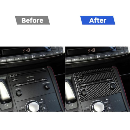 Car Carbon Fiber CD Panel B Decorative Sticker for Lexus CT 2011-2017, Left Drive, CD Panel B, Left Drive