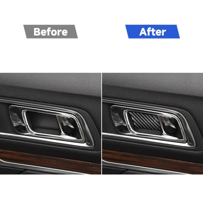 Car Carbon Fiber Inner Door Bowl Decorative Sticker for Ford Explorer 2013-2019, Left Drive, Inner Door Bowl