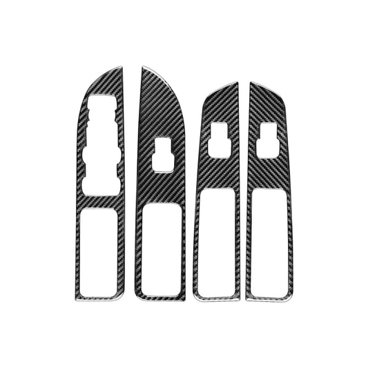 Car Carbon Fiber Window Lift Panel Decorative Sticker for Ford Explorer 2013-2019, Left Drive, Window Lift Panel