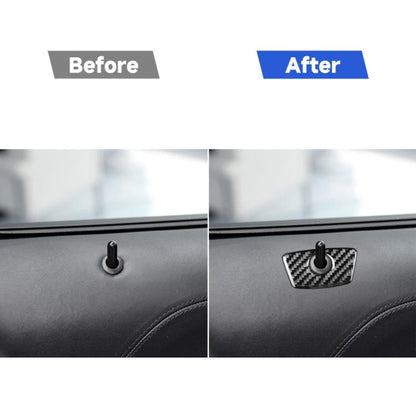 Car Carbon Fiber Door Decorative Sticker for Ford Explorer 2013-2019, Left Drive, Door