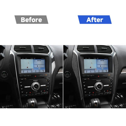 Car Carbon Fiber Central Control Decorative Sticker for Ford Explorer 2013-2019, Left Drive, Central Control