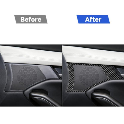 Car Front Door Speaker Frame Decorative Sticker for Mazda 3 Axela 2020, Left and Right Drive, Front Door Speaker Frame