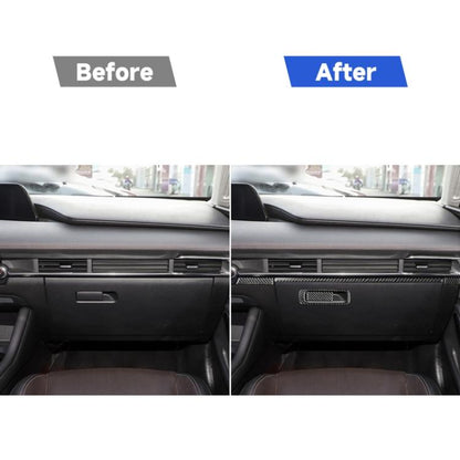 Car Carbon Fiber Storage Frame Decorative Sticker for Mazda 3 Axela 2020, Left and Right Drive , Storage Frame