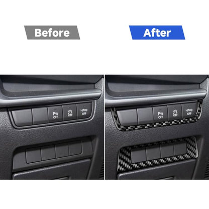 Car Carbon Fiber Headlight Frame Decorative Sticker for Mazda 3 Axela 2020, Left Drive, Headlight Frame, Left Drive
