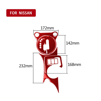 5 in 1 Car Carbon Fiber Gear Water Cup Holder Panel Decorative Sticker for Nissan 370Z / Z34 2009-, Left Drive, Gear Water Cup Holder Panel, Left Drive