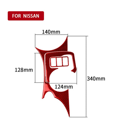 3 in 1 Car Carbon Fiber Center Console Water Cup Holder Panel Decorative Sticker for Nissan 370Z / Z34 2009-, Left and Right Drive Universal, Center Console Water Cup Holder Panel D