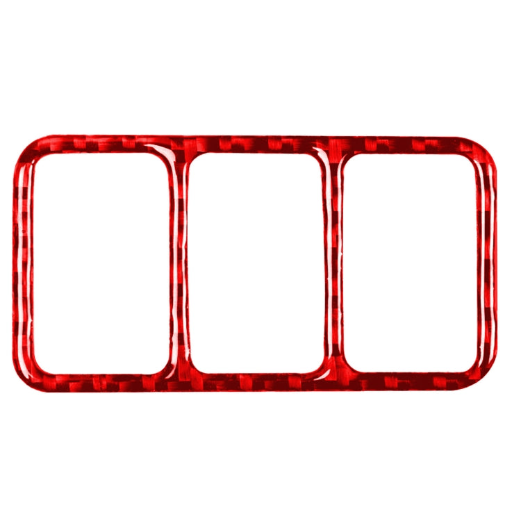 Car Carbon Fiber Central Control Heating Button Frame Decorative Sticker for Nissan 370Z / Z34 2009-, Left and Right Drive Universal, Central Control Heating Button Frame