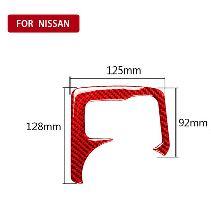 Car Carbon Fiber Central Control Heating Button Decorative Sticker for Nissan 370Z / Z34 2009-, Left and Right Drive Universal, Central Control Heating Button
