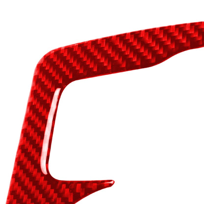 Car Carbon Fiber Central Control Heating Button Decorative Sticker for Nissan 370Z / Z34 2009-, Left and Right Drive Universal, Central Control Heating Button