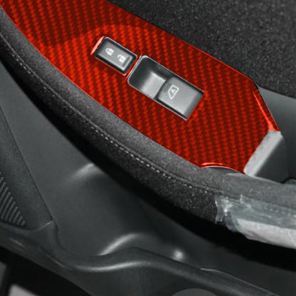 Car Carbon Fiber Vice Driving Side Door Lift Control Decorative Sticker for Nissan 370Z / Z34 2009-, Left Drive, Vice Driving Side Lift Control, Left Drive