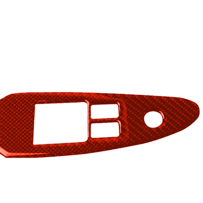 Car Carbon Fiber Main Driving Side Door Lift Control Decorative Sticker for Nissan 370Z / Z34 2009-, Left Drive Low-configured, Main Driving Side Lift Control, Left Drive