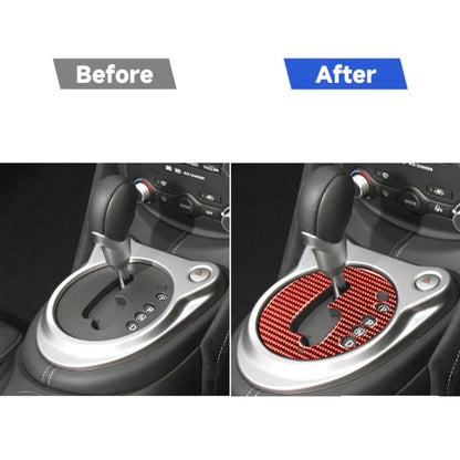 Car Carbon Fiber Automatic Transmission Panel Decorative Sticker for Nissan 370Z / Z34 2009-, Right Drive, Automatic Transmission Panel, Right Drive