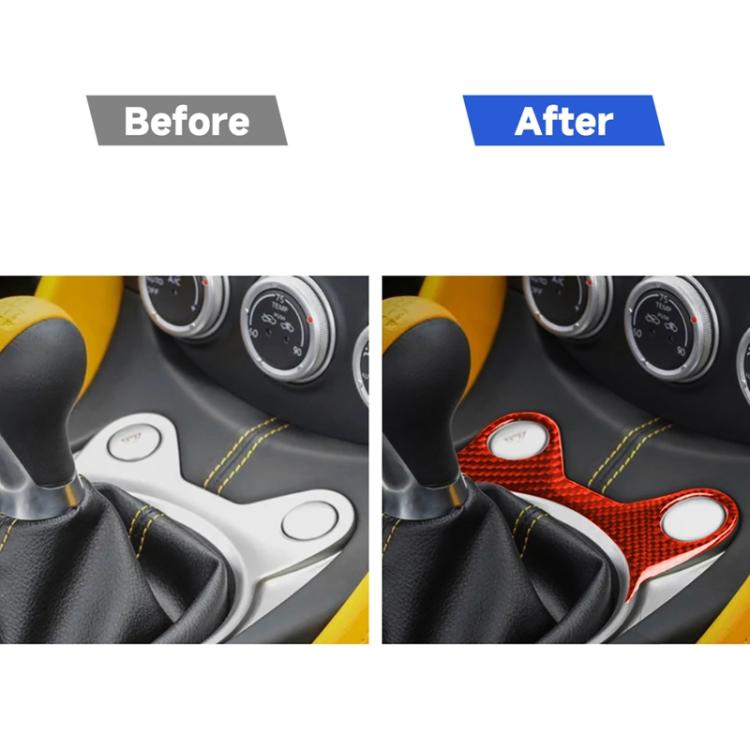 Car Carbon Fiber Manual Gear Panel Decorative Sticker for Nissan 370Z / Z34 2009-, Left and Right Drive Universal, Manual Gear Panel