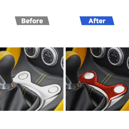 Car Carbon Fiber Manual Gear Panel Decorative Sticker for Nissan 370Z / Z34 2009-, Left and Right Drive Universal, Manual Gear Panel