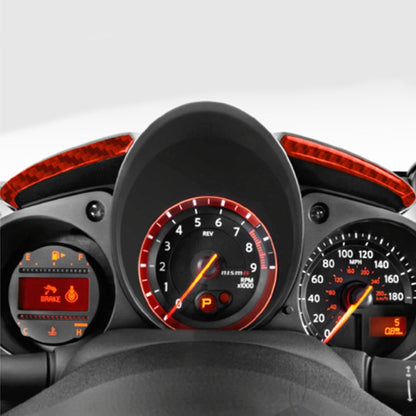 Car Carbon Fiber Speed Dashboard Decorative Strip for Nissan 370Z / Z34 2009-, Left and Right Drive Universal, Speed Dashboard Strip