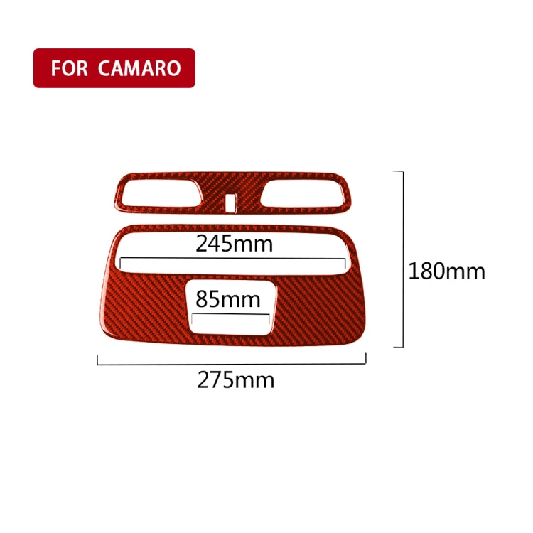 Car Carbon Fiber Dome Light Panel Decorative Sticker for Chevrolet Camaro 2016, Left and Right Drive Universal, Dome Light Panel