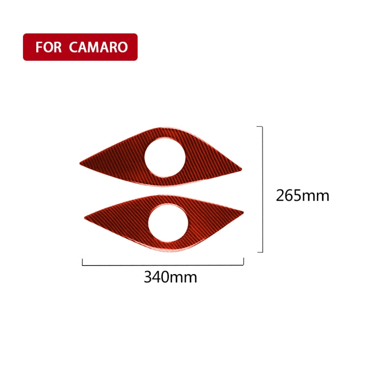 Car Carbon Fiber Rear Horn Decorative Sticker for Chevrolet Camaro 2017-2019, Left and Right Drive Universal, Rear Horn
