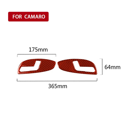 Car Carbon Fiber Seat Adjustment Panel Decorative Sticker for Chevrolet Camaro 2017-2019, Left and Right Drive Universal, Seat Adjustment Panel
