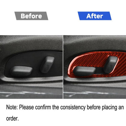 Car Carbon Fiber Seat Adjustment Panel Decorative Sticker for Chevrolet Camaro 2017-2019, Left and Right Drive Universal, Seat Adjustment Panel