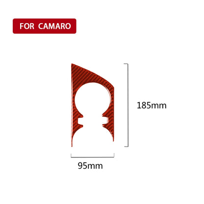 Car Carbon Fiber Water Cup Holder Panel Decorative Sticker for Chevrolet Camaro 2017-2019, Left Drive, Water Cup Holder Panel