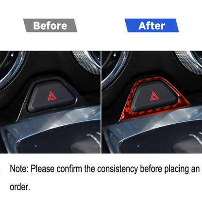 Car Carbon Fiber Warning Light Decorative Sticker for Chevrolet Camaro 2017-2019, Left and Right Drive Universal, Warning Light