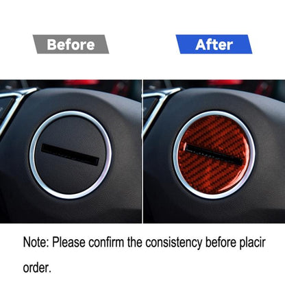 Car Carbon Fiber Steering Wheel Logo Decorative Sticker for Chevrolet Camaro 2017-2019, Left and Right Drive Universal, Steering Wheel Logo