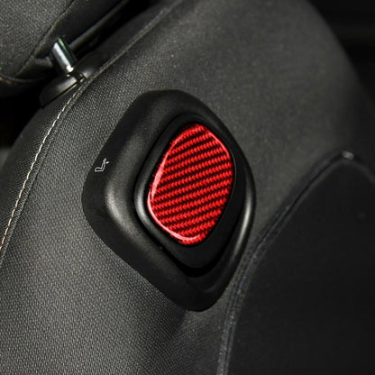Car Carbon Fiber Seat Back Handle Decorative Sticker for BMW Mini One Cooper F55 F56, Left and Right Drive Universal, Seat Back Handle