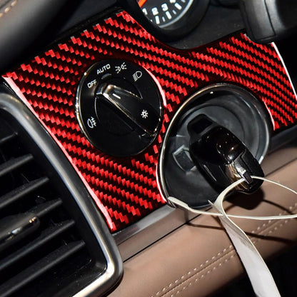 Car Carbon Fiber Key Hole Decorative Sticker for Porsche Panamera, Left Drive, Key Hole