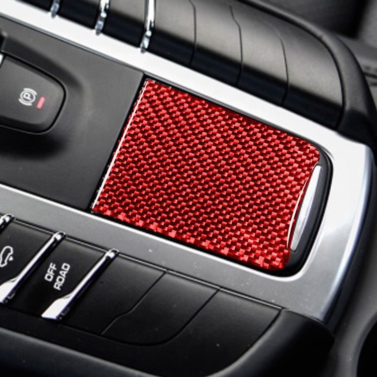 Car Carbon Fiber Battery Cover Decorative Sticker for Porsche Macan 2014-2021, Left and Right Drive Universal, Battery Cover