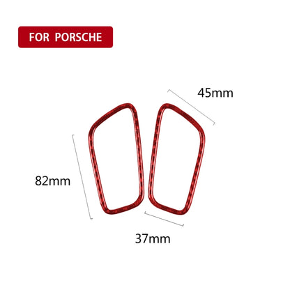 Car Carbon Fiber Air Outlet Panel Decorative Sticker for Porsche Macan 2014-2021, Left and Right Drive Universal, Air Outlet Panel