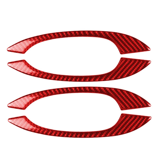 Car Carbon Fiber Outside Door Handle Decorative Sticker for Porsche Macan 2014-2021, Left and Right Drive Universal, Outside Door Handle