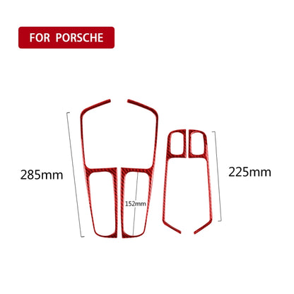 Car Carbon Fiber Window Buttons Panel Decorative Sticker for Porsche Macan 2014-2021, Left and Right Drive Universal, Window Buttons Panel
