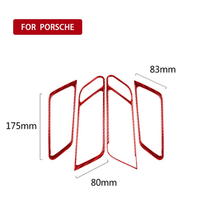 Car Carbon Fiber Door Handle Frame Panel Decorative Sticker for Porsche Macan 2014-2021, Left and Right Drive Universal, Door Handle Frame Panel