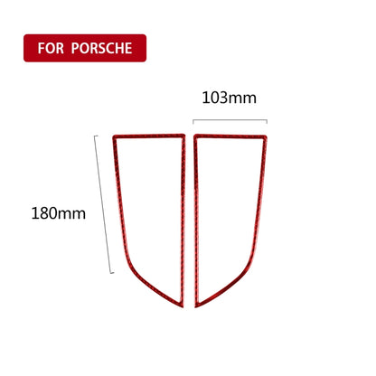 Car Carbon Fiber Dashboard Air Outlet Panel Decorative Sticker for Porsche Macan 2014-2021, Left and Right Drive Universal, Dashboard Air Outlet Panel
