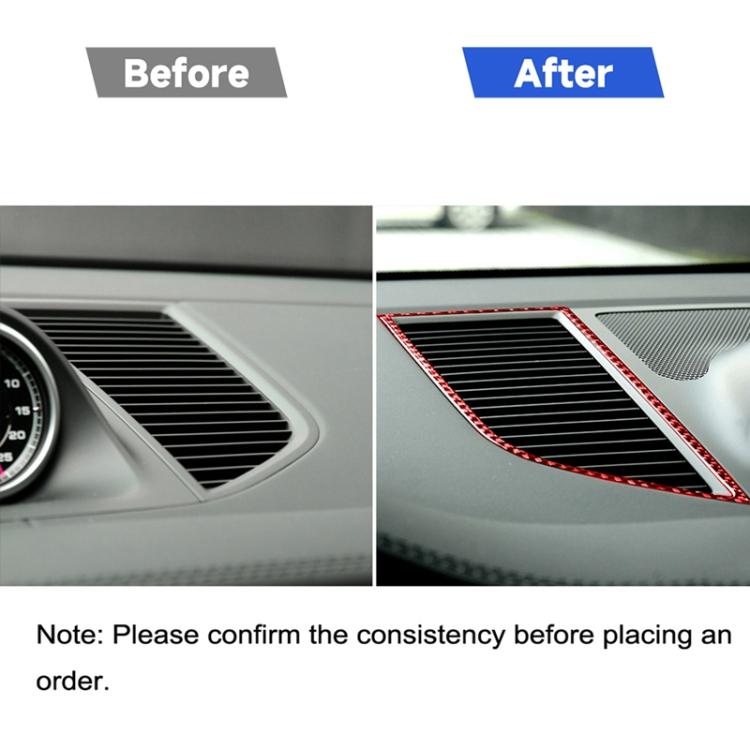 Car Carbon Fiber Dashboard Air Outlet Panel Decorative Sticker for Porsche Macan 2014-2021, Left and Right Drive Universal, Dashboard Air Outlet Panel