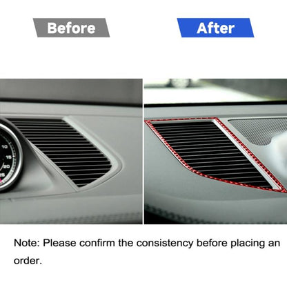 Car Carbon Fiber Dashboard Air Outlet Panel Decorative Sticker for Porsche Macan 2014-2021, Left and Right Drive Universal, Dashboard Air Outlet Panel