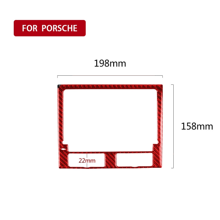 Car Carbon Fiber Navigation Panel Decorative Sticker for Porsche Macan 2014-2018, Left and Right Drive Universal, Navigation Panel