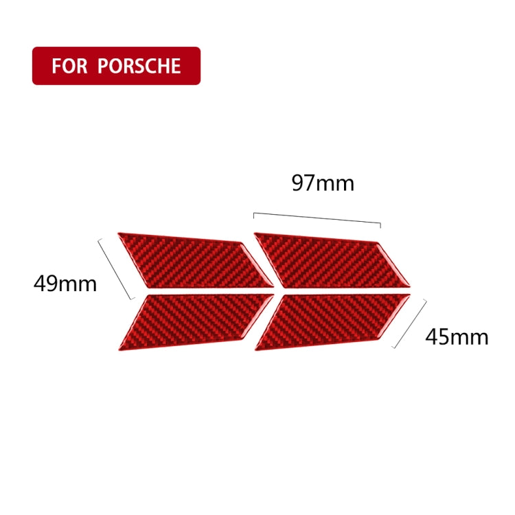 Car Carbon Fiber Inner Door Bowl Panel Decorative Sticker for Porsche Macan 2014-2021, Left and Right Drive Universal, Inner Door Bowl Panel