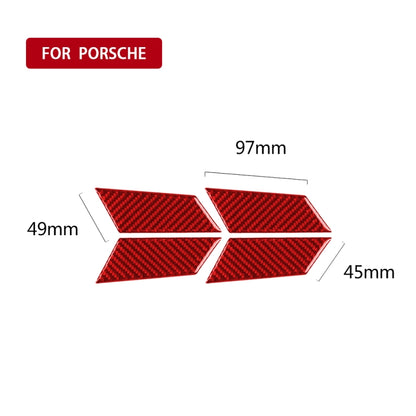 Car Carbon Fiber Inner Door Bowl Panel Decorative Sticker for Porsche Macan 2014-2021, Left and Right Drive Universal, Inner Door Bowl Panel