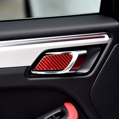 Car Carbon Fiber Inner Door Bowl Panel Decorative Sticker for Porsche Macan 2014-2021, Left and Right Drive Universal, Inner Door Bowl Panel