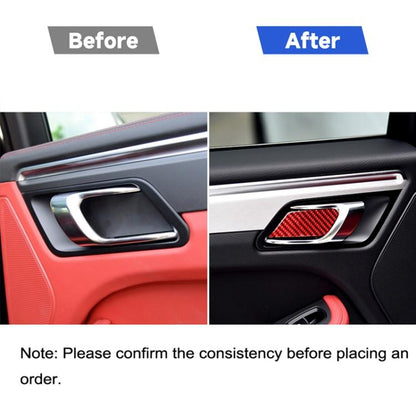 Car Carbon Fiber Inner Door Bowl Panel Decorative Sticker for Porsche Macan 2014-2021, Left and Right Drive Universal, Inner Door Bowl Panel