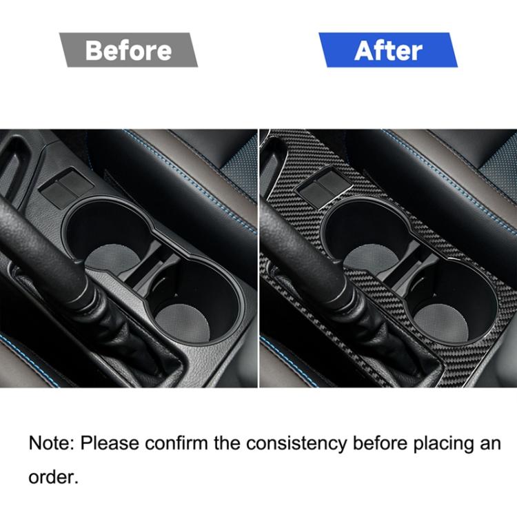 Car Carbon Fiber Rear Water Cup Holder Panel B Decorative Sticker for Toyota Corolla / Levin 2014-2018, Left Drive, Rear Water Cup Holder Panel B, Left Drive