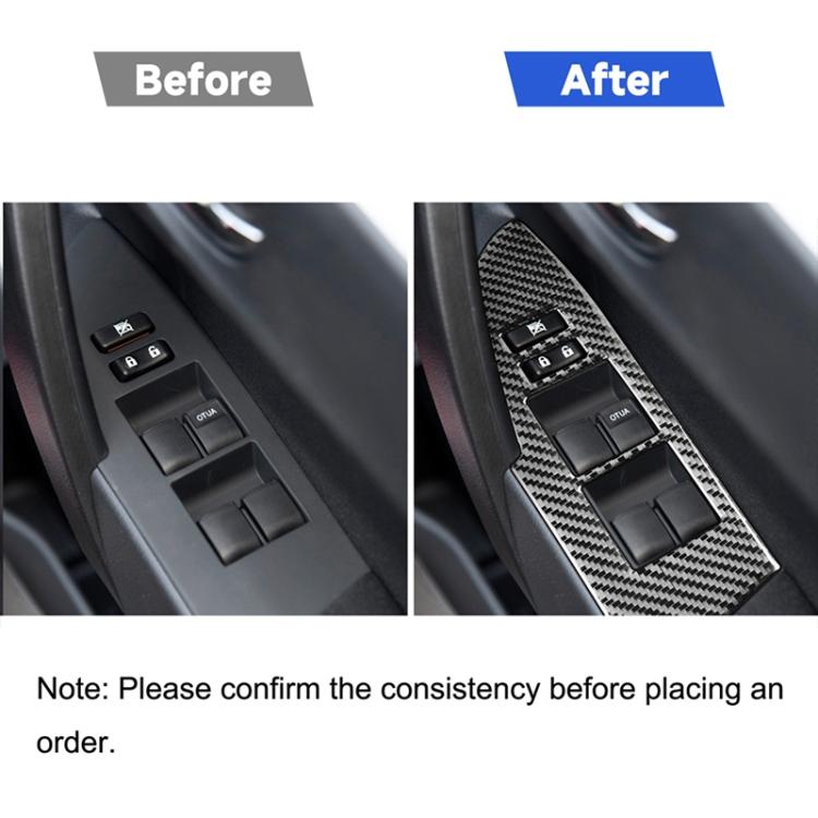 Car Carbon Fiber Window Lift Decorative Sticker for Toyota Corolla / Levin 2014-2018, Right Drive, Window Lift, Right Drive