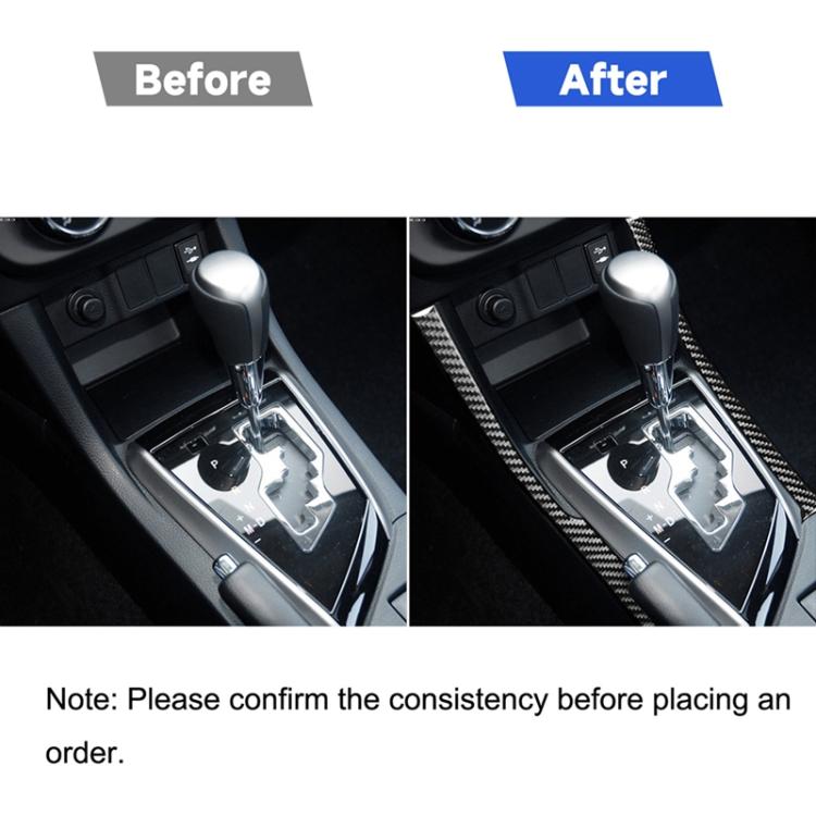 Car Carbon Fiber Side of Gear Decorative Sticker for Toyota Corolla / Levin 2014-2018, Left Drive, Side of Gear, Left Drive