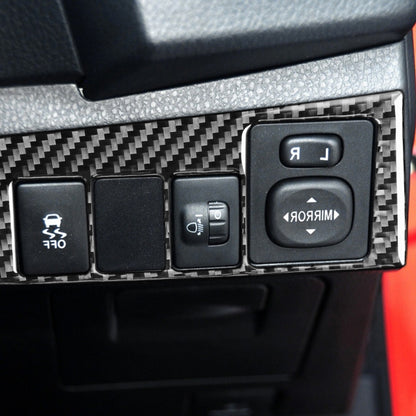 Car Carbon Fiber Headlight Switch Decorative Sticker for Toyota Corolla / Levin 2014-2018, Right Drive, Headlight Switch, Right Drive
