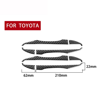 Car Carbon Fiber Door Outside Handle Decorative Sticker for Toyota Corolla / Levin 2014-2018, Left and Right Drive Universal, Door Outside Handle