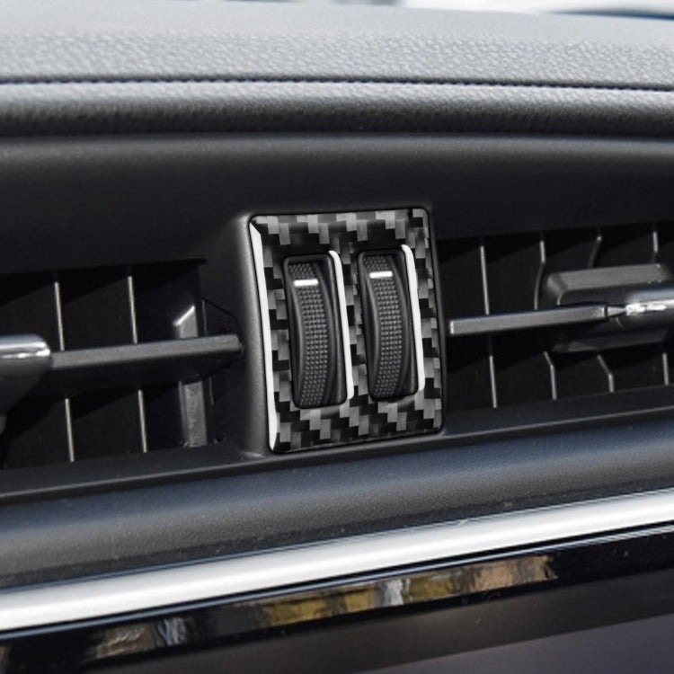 Car Carbon Fiber Central Air Outlet Switch Decorative Sticker for Toyota Corolla / Levin 2014-2018, Left and Right Drive Universal, Central Air Outlet Switch